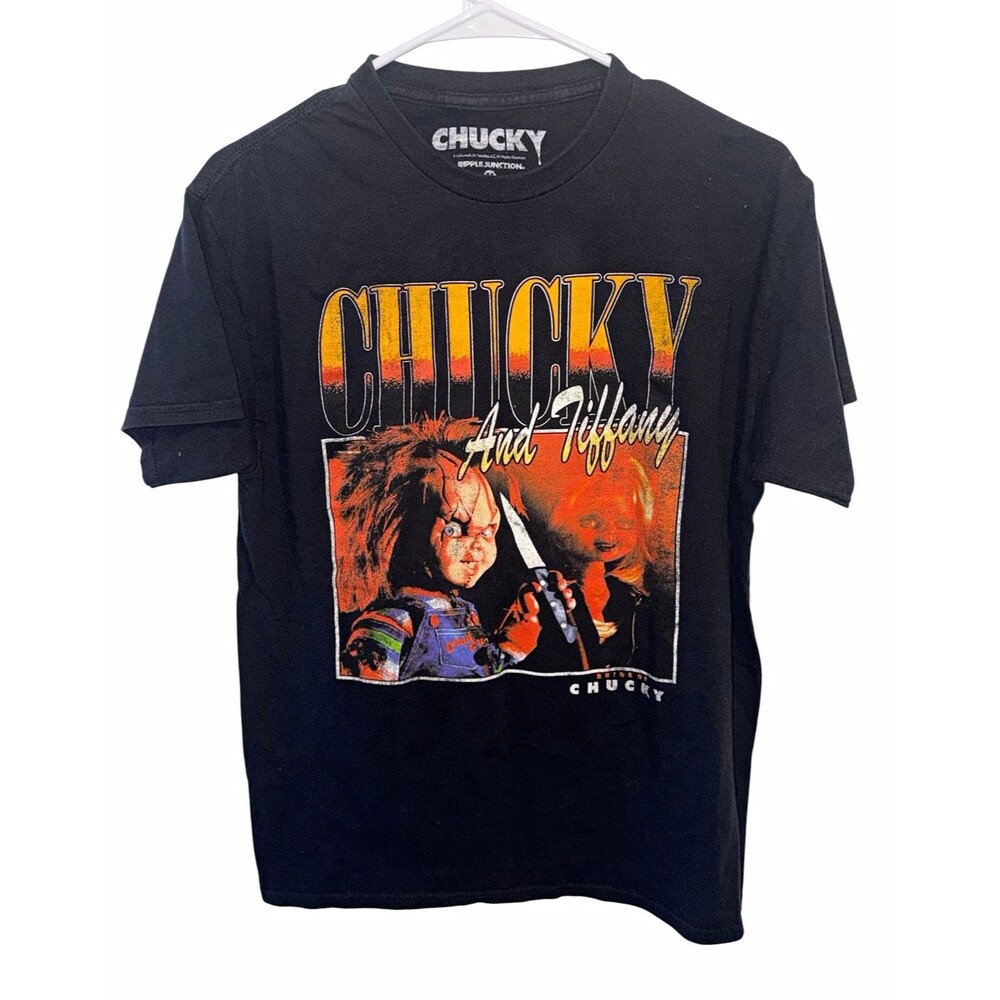 Ripple Junction Chucky & Tiffany Black Graphic Crew Neck T-Shirt Size M